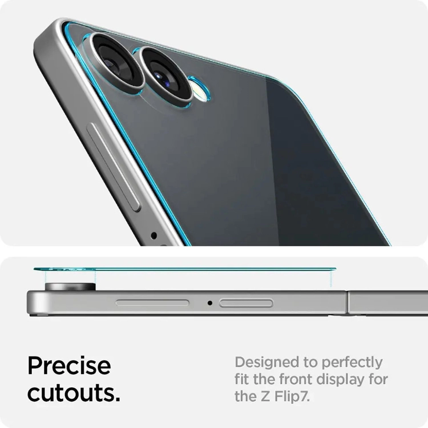 Clear Tempered Glass Screen Protector for Galaxy Z Flip7 (2-Pack)