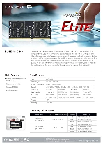 Elite DDR4 - 16GB 2666MHz UDIMM 288 Pin