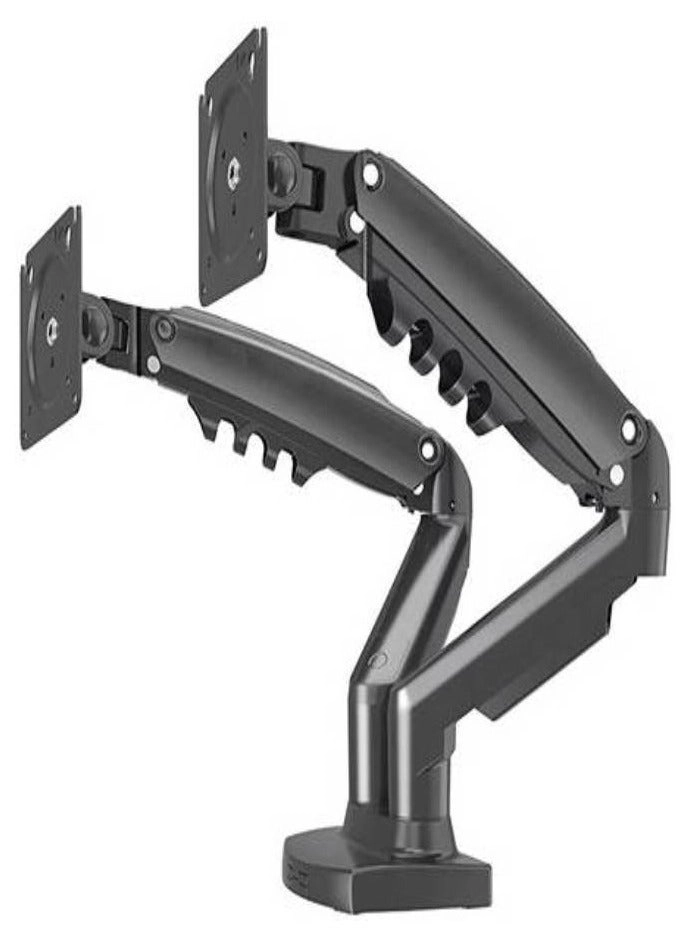 shopi.ae Dual Monitor Mechanical Gas Spring Monitor Arm - 2 monitors 27 in 100x100mm