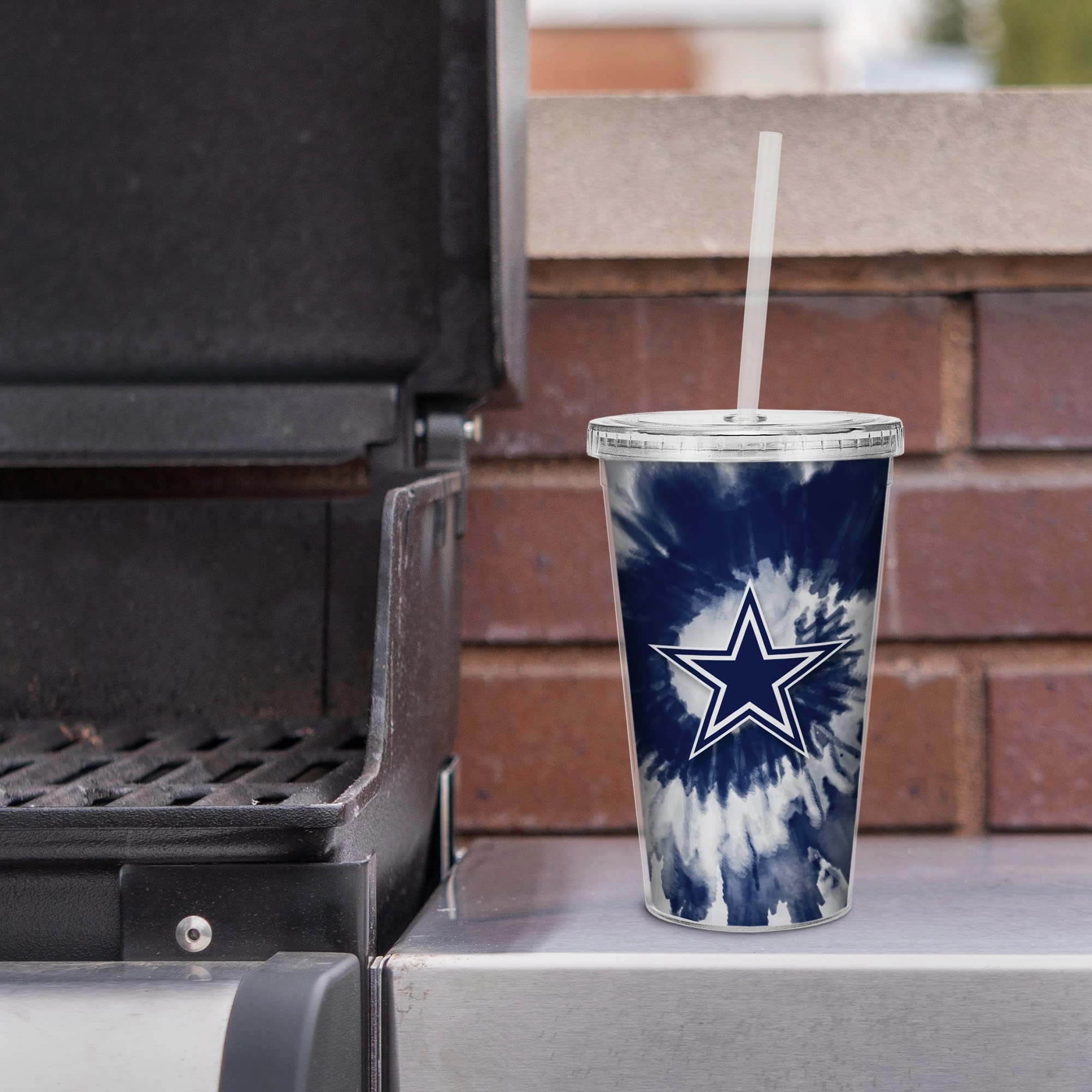 NFL Football Metallic Tie Dye Tumbler - 473ml