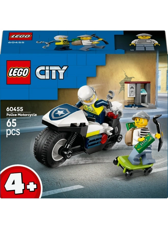 City Police Motorcycle Chase (60455) - Motorcycle 2 Minifigures Skateboard