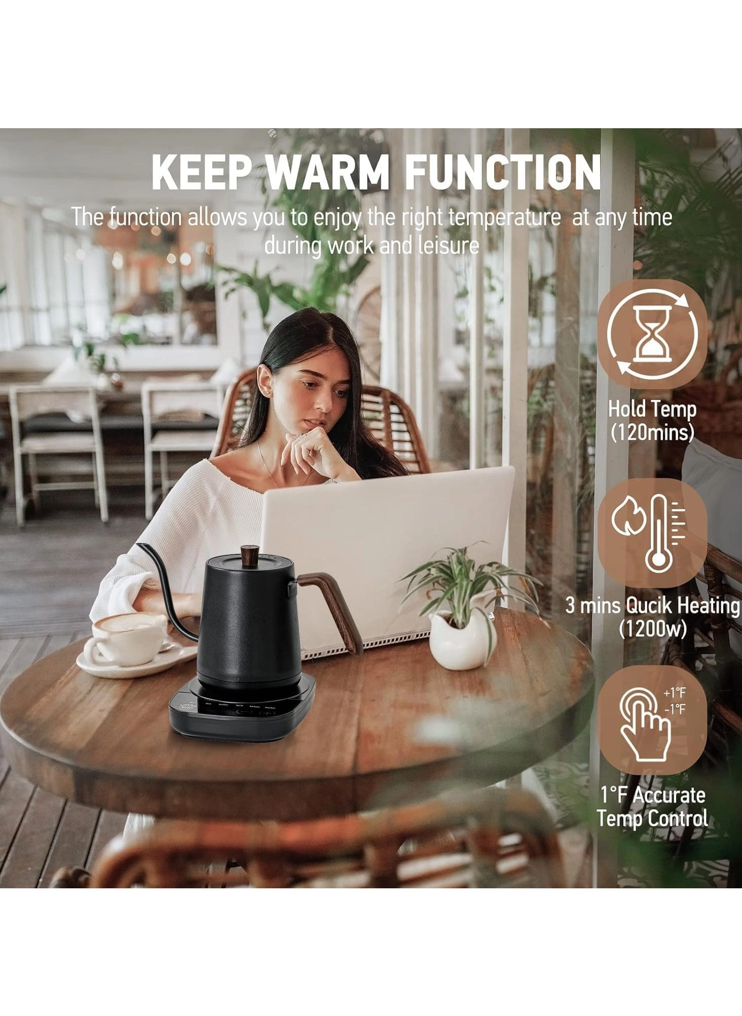 Gooseneck Electric Kettle Smart control