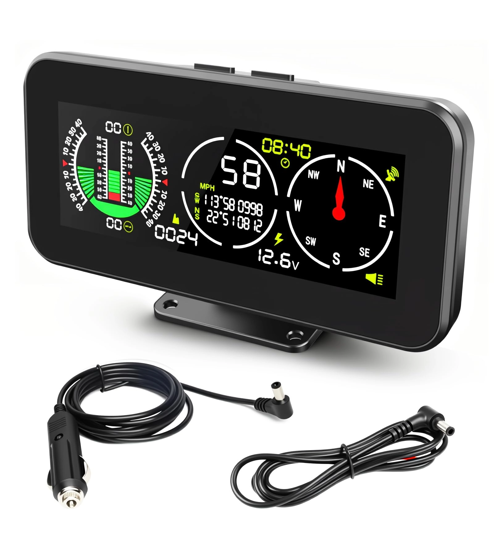 MRCARTOOL M60 - Car Inclinometer GPS Speedometer