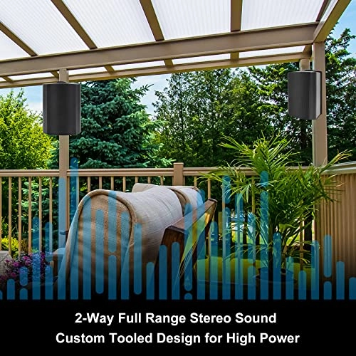 Passive Indoor Outdoor Speakers - 200W + Speakers Cables