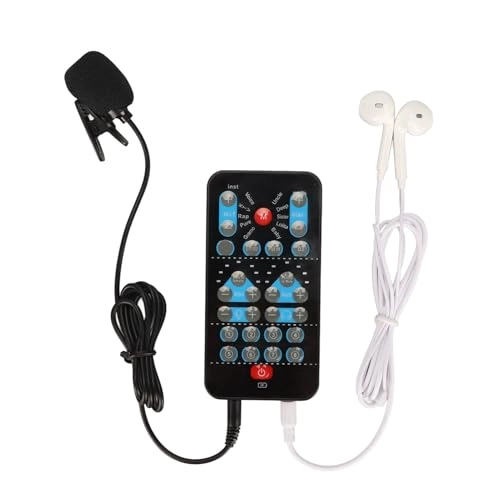 Dpofirs Voice Changer Wired Microphone - 10 Sound Changing Modes Handheld Portable