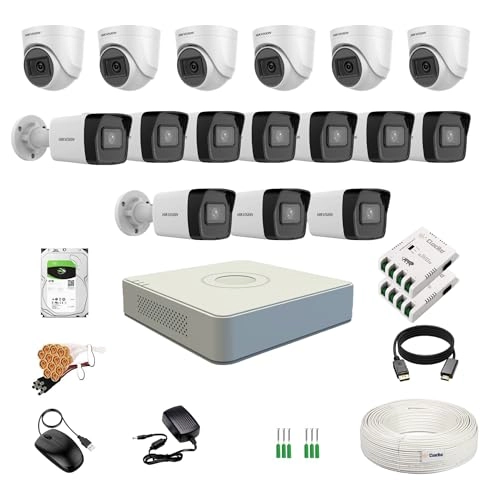 16 Channel DVR - 16 channels + 2MP Dome Camera + Bullet Camera + 4TB HDD - 4TB + Cable Roll + 8CH Power Supply + BNC & DC Connectors