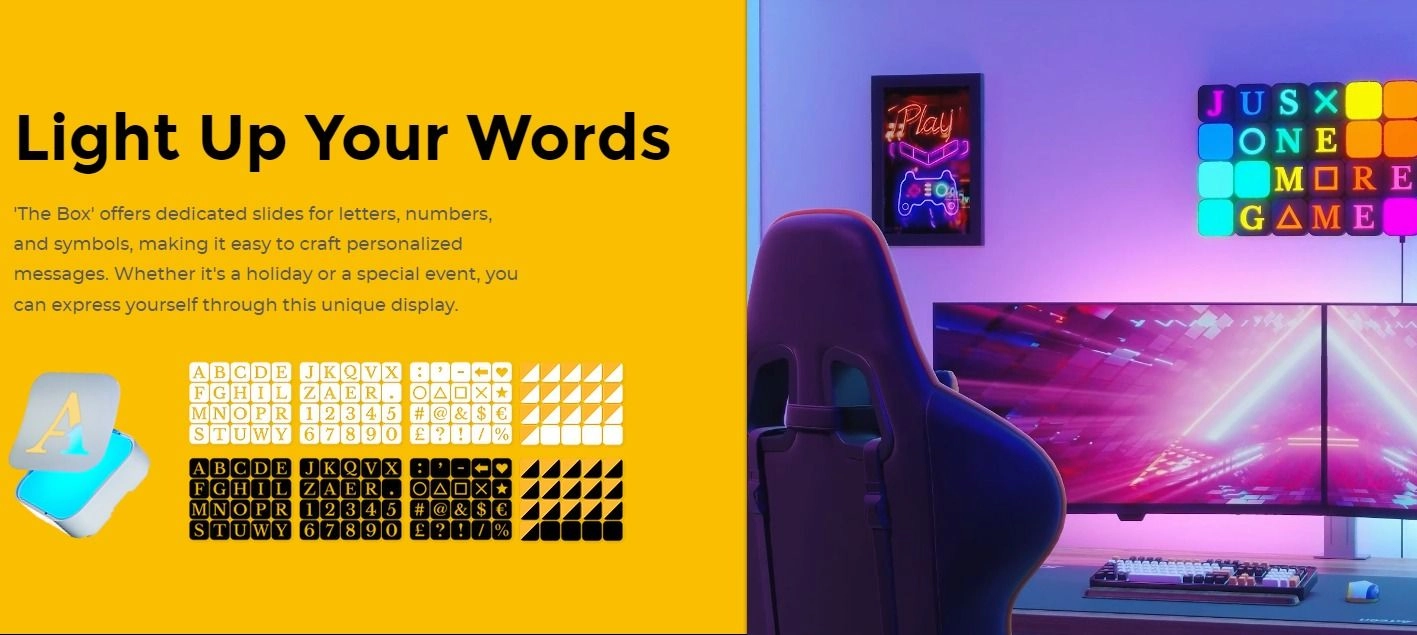 LED Syro Box - 16RGB SET Letters