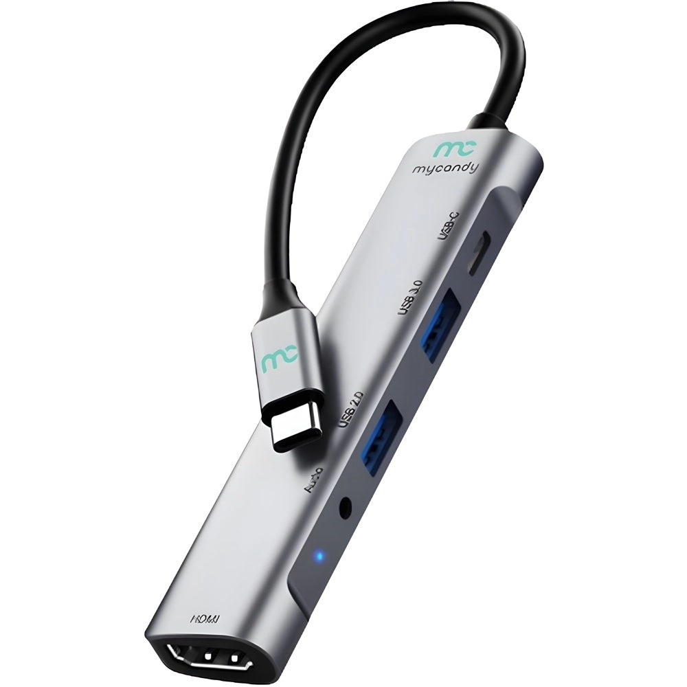 MYCANDY ACMCN21TPCHUB1 - 4 In 1 USB-C Hub Grey