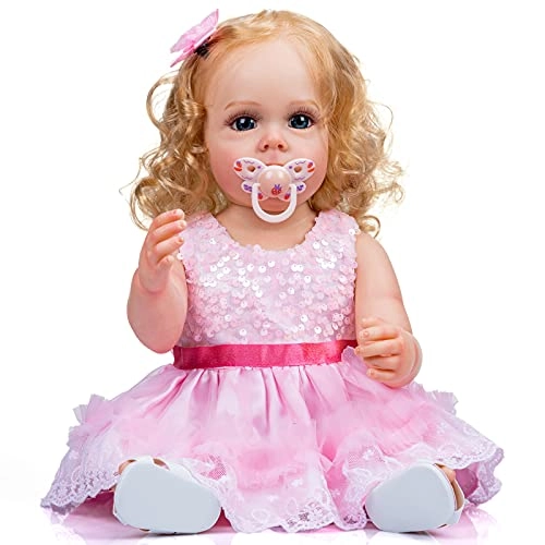 Maggi Reborn Baby Doll - 55 cm Silicone Hand rooted fiber hair