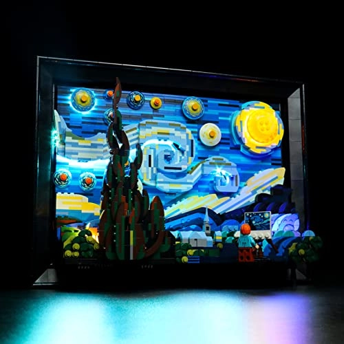 LED Lighting Compatible with Lego Vincent Van Gogh - The Starry Night 21333
