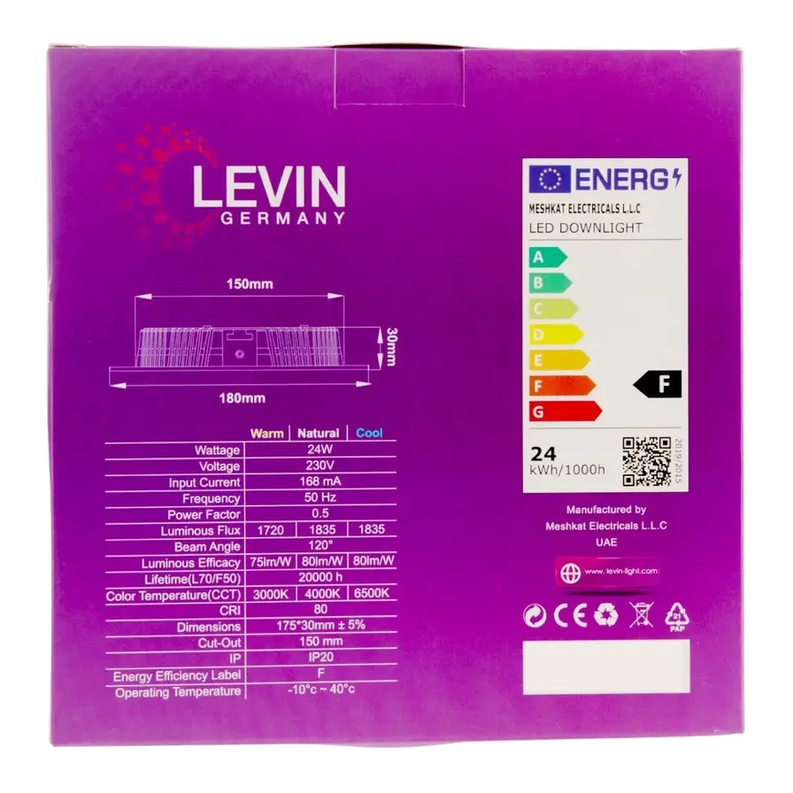 LED Recessed Downlight - 6500 K