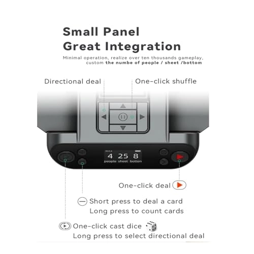 Automatic Card Shuffler - 2-in-1 360 Rotating 5200mAh