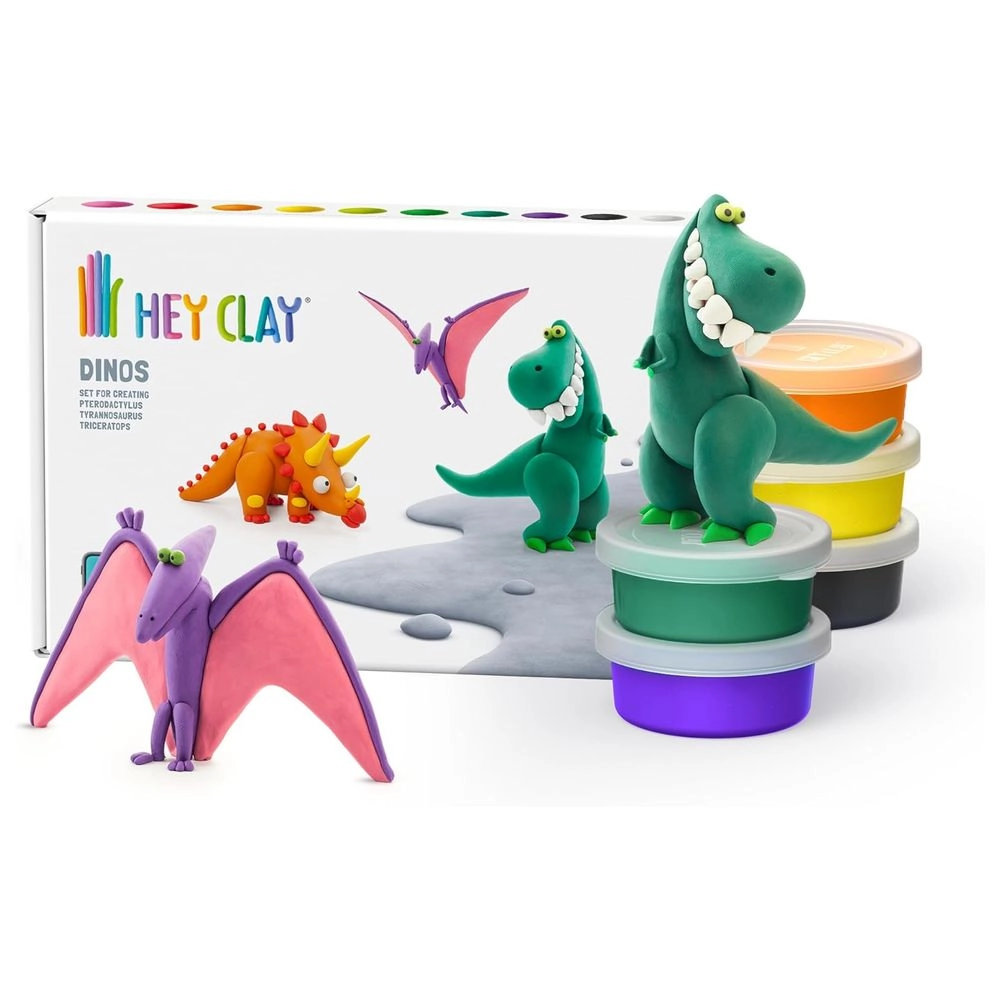 Crayola Hey Clay Airdry Clay - Dinos 6 Cans