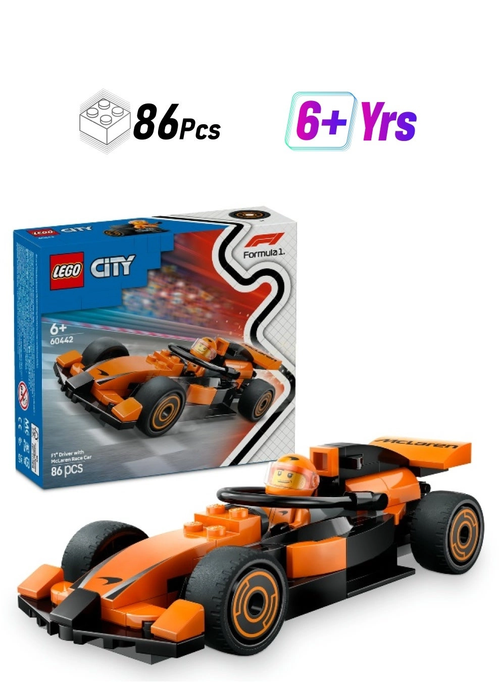 LEGO City F1 Driver With Mclaren Race Car (60442)