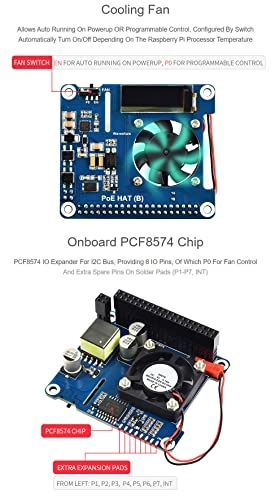 PoE HAT (B) - 5V 2.5A 37V 57V 802.3af