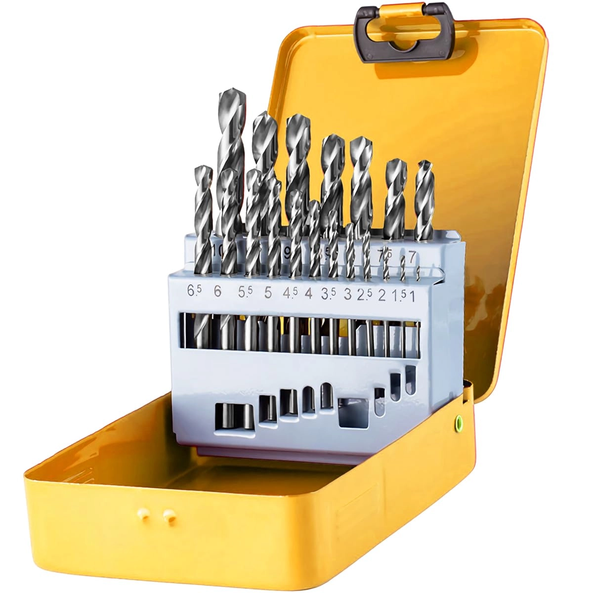 HYMNORQ Metric Twist Drill Bits - High Speed Steel 19pcs 1.0 to 10mm by 0.5mm