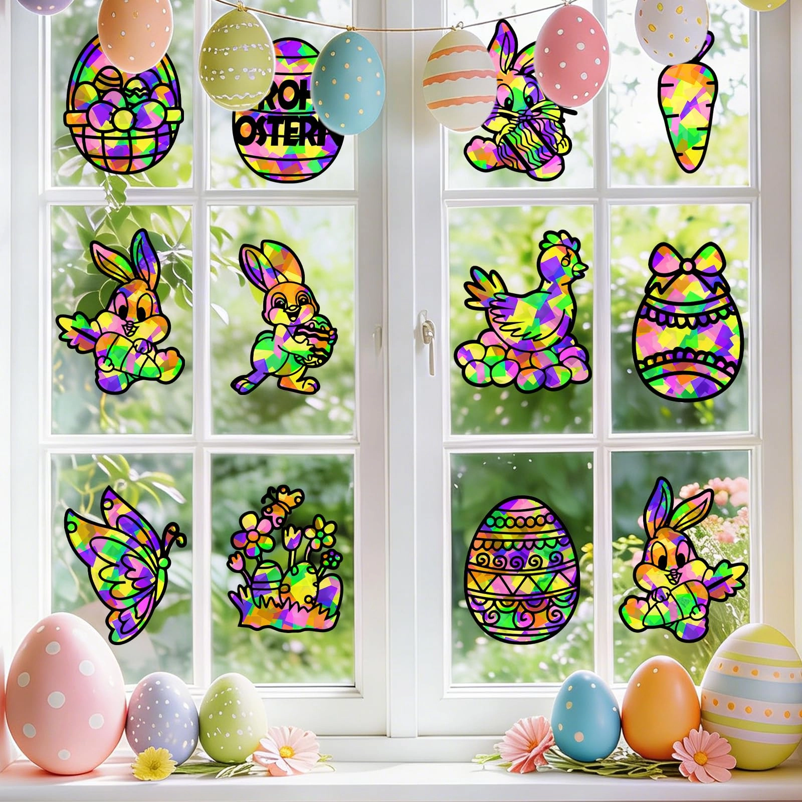 Easter Suncatcher Craft Kit - 57 pieces