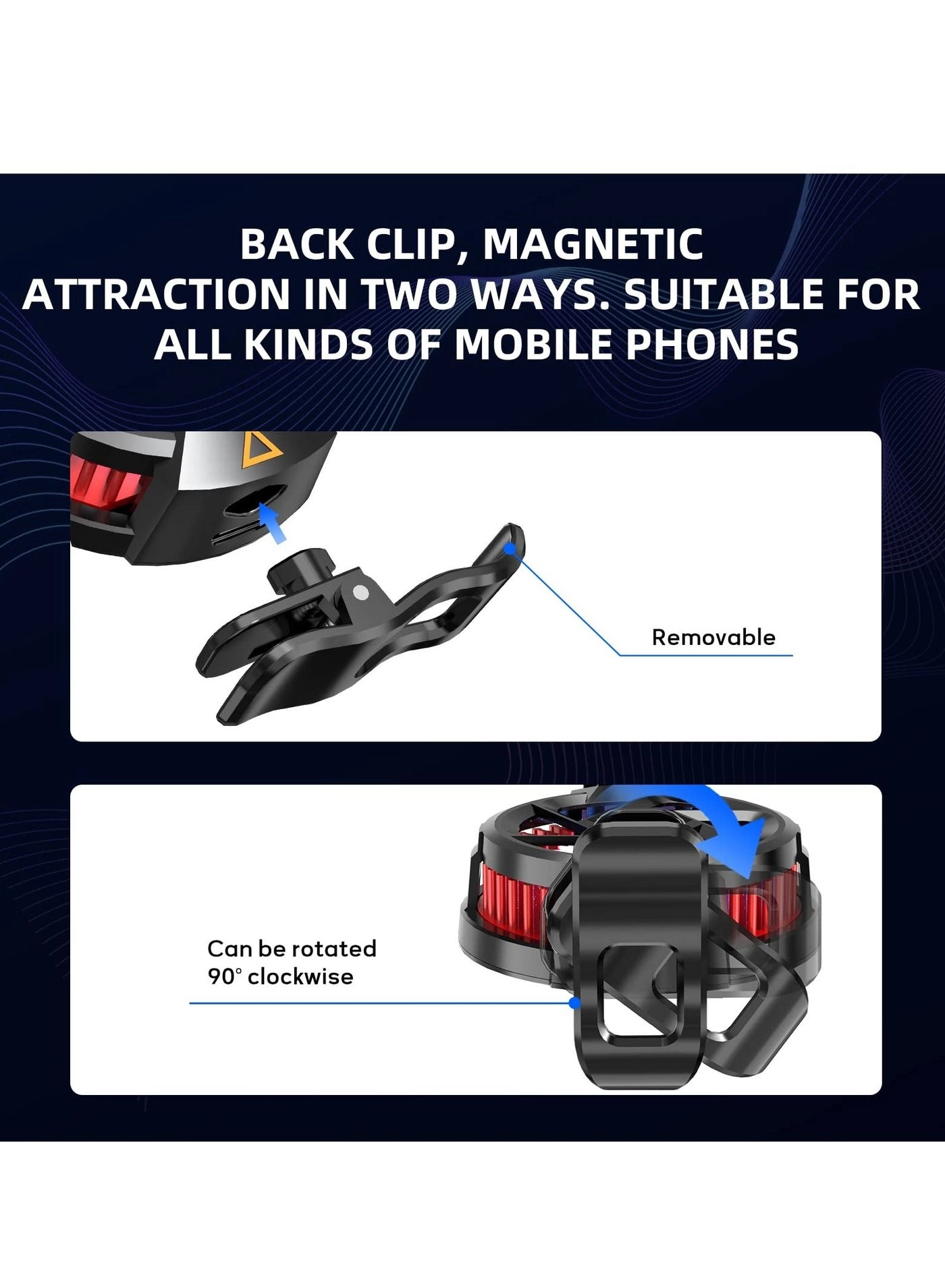 Semiconductor Phone Cooler - Magnetic Noiseless Type-C