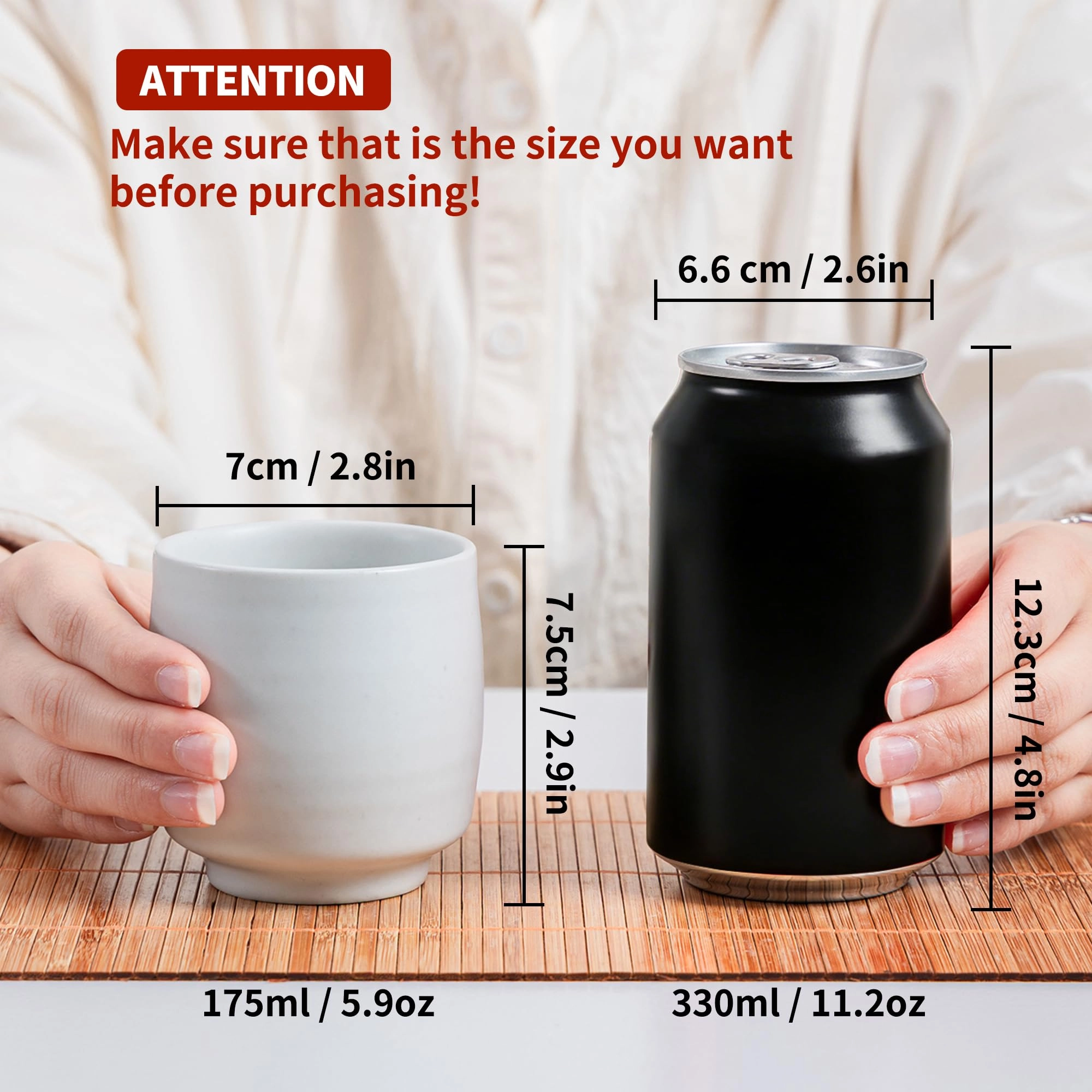Elegant Japanese Tea Cup - 4 pcs - 175 ml