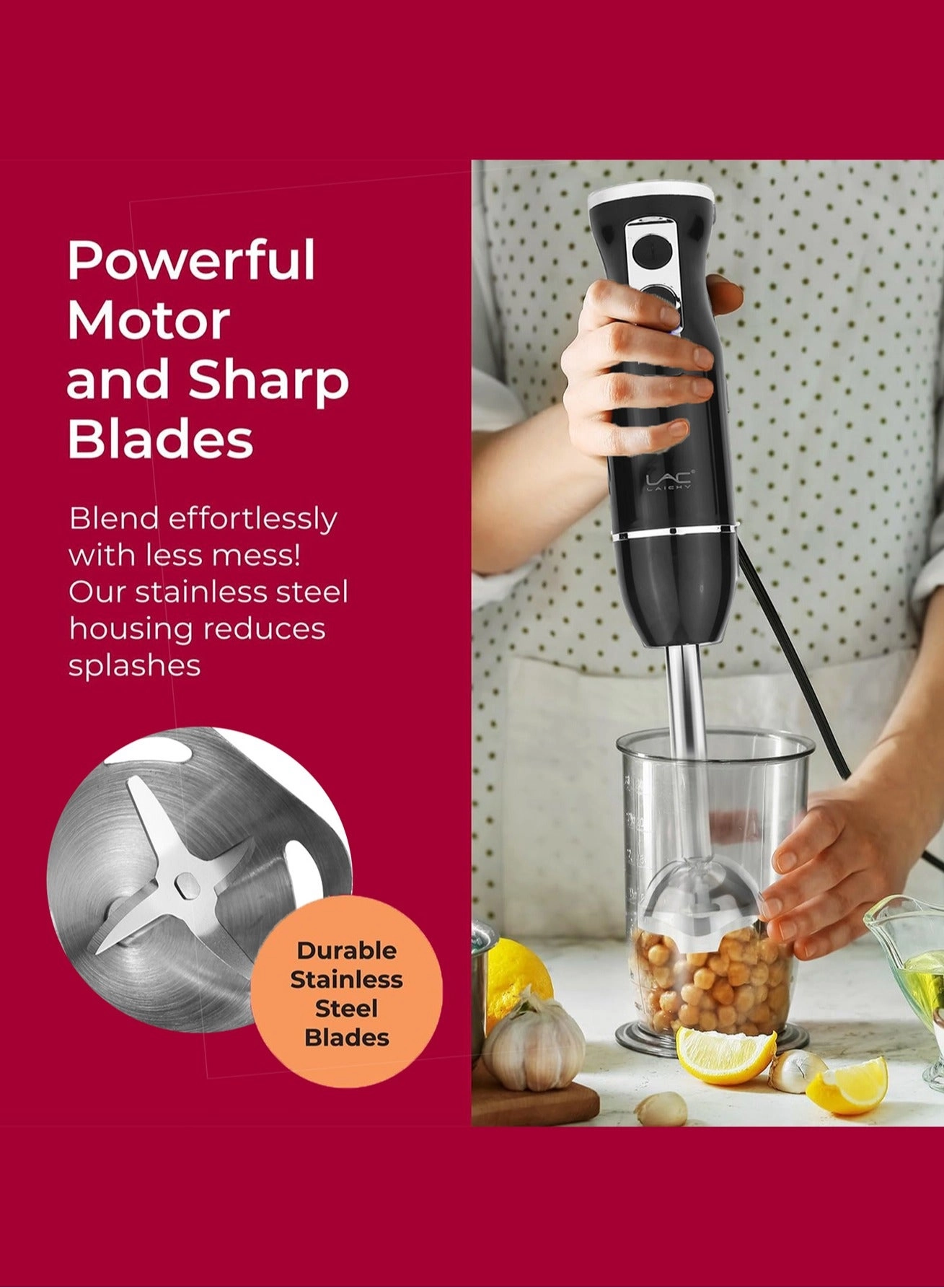 L-1206 - 2-Speed Turbo Mode 4-in-1 Multi-Functional