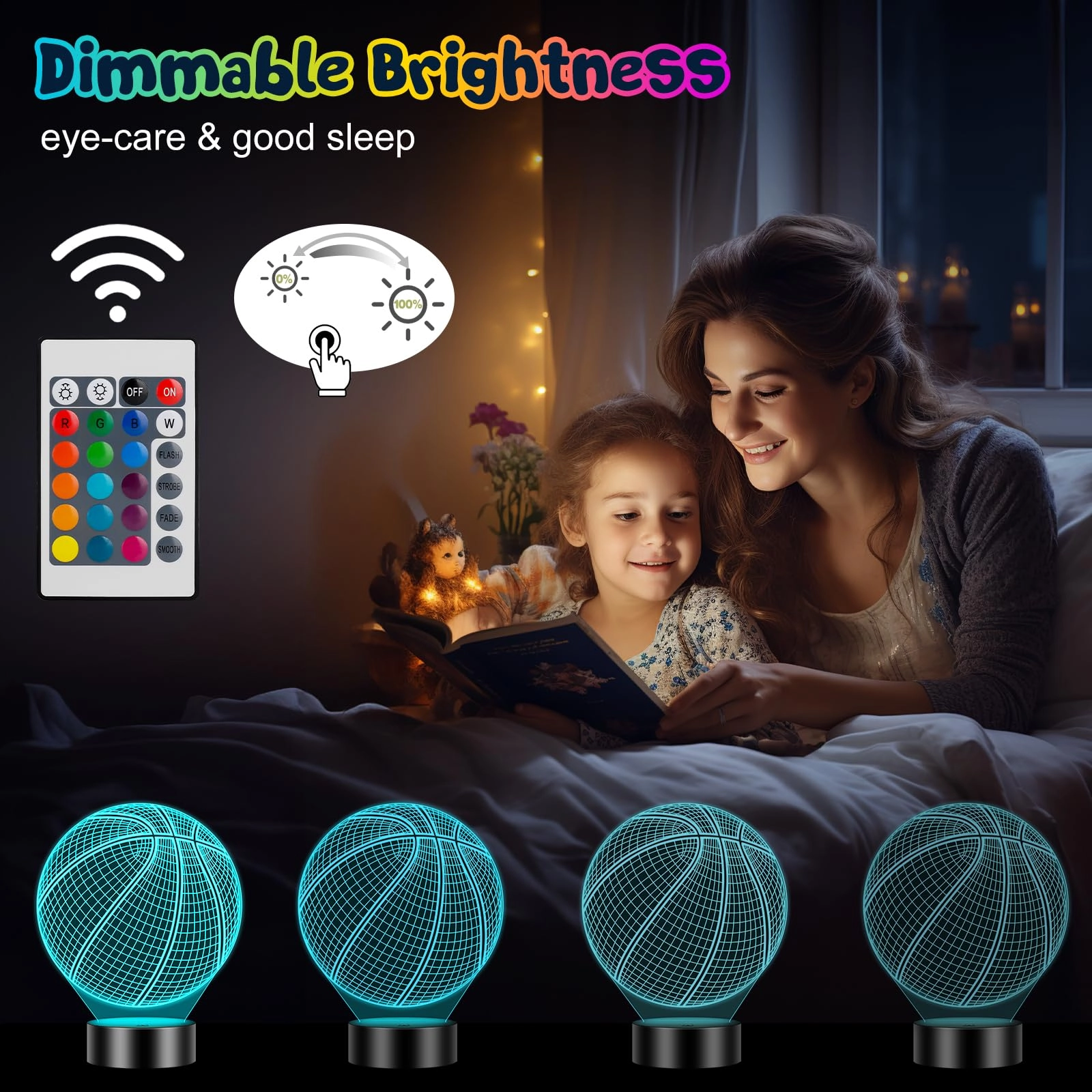 Basketball-02 - Battery Powered 16 Colors Changing