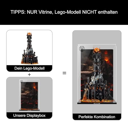 Acrylic Display Case for LEGO 10333 The Lord of the Rings: Barad-dür
