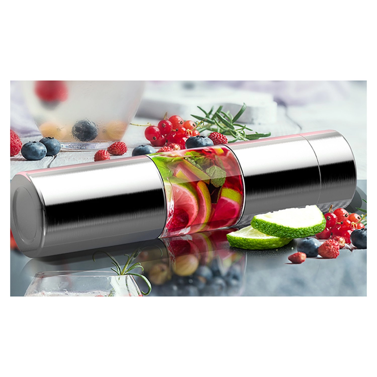 Flavour U See Water Bottle - Insulated Glass 430 ml