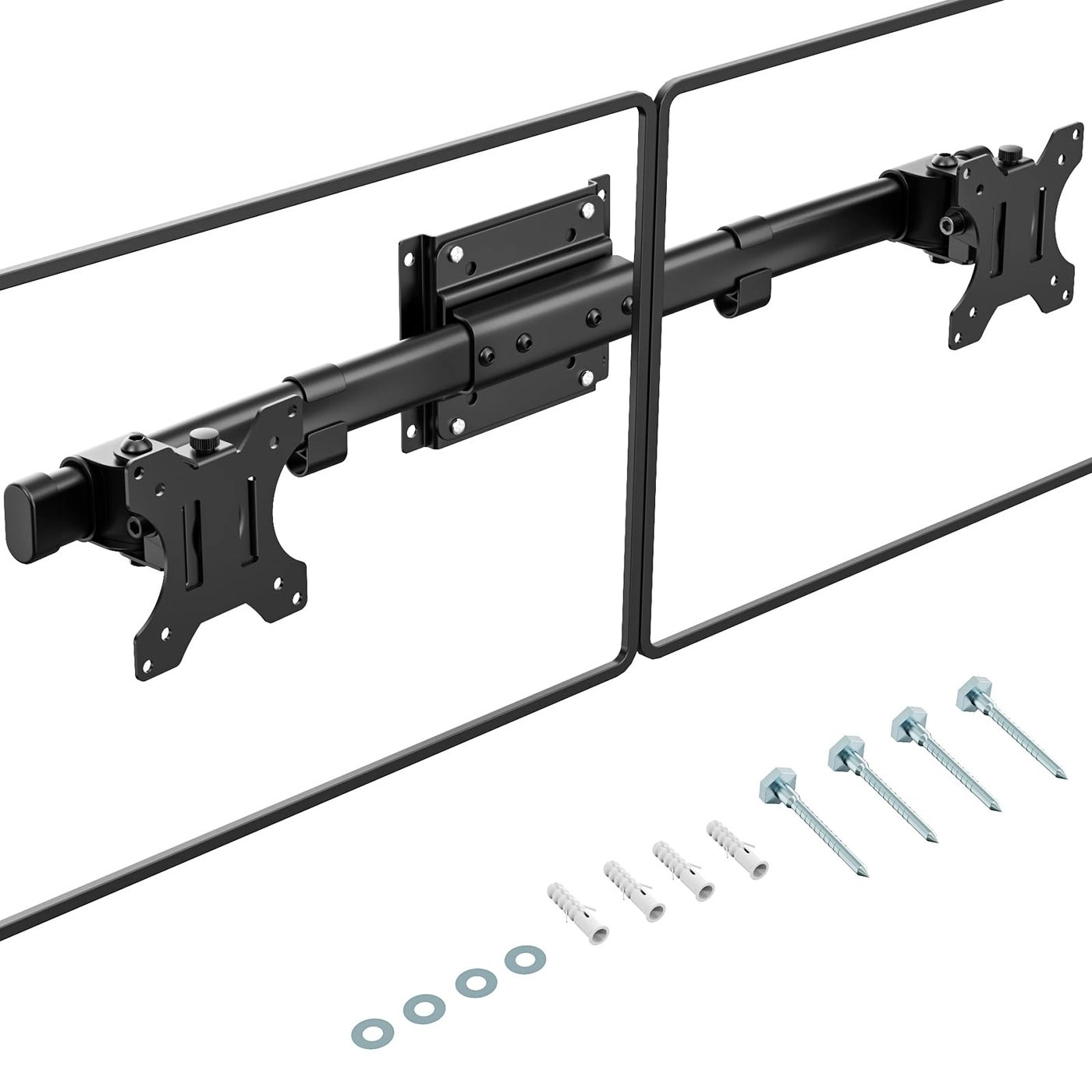 Monitor Wall Mount Dual - 24 inch to 38 inch 75 x 75 mm, 100 x 100 mm