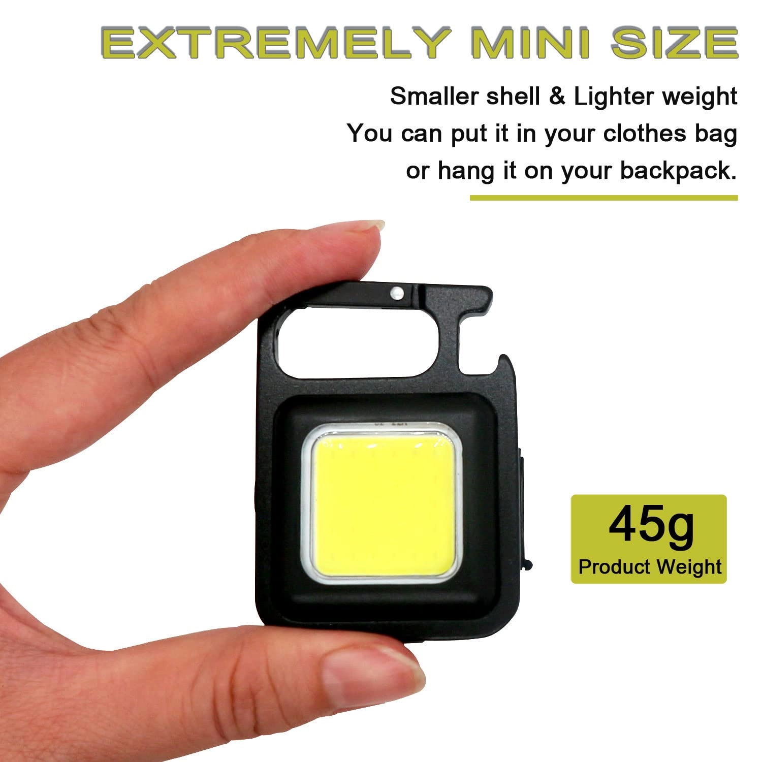 Mini Cob Flashlight - 500lm USB Rechargeable