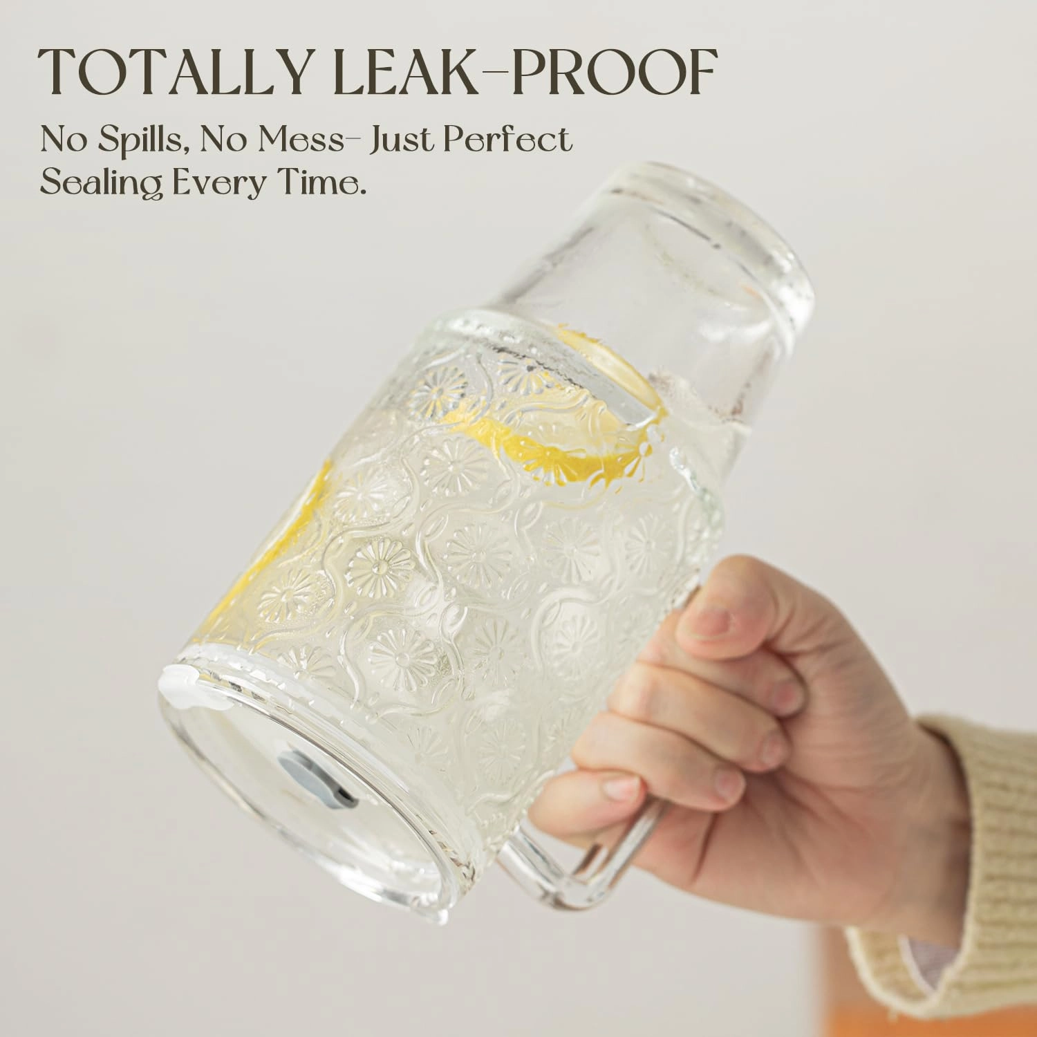 Begonia Pattern Glass Tumbler - 2 pcs