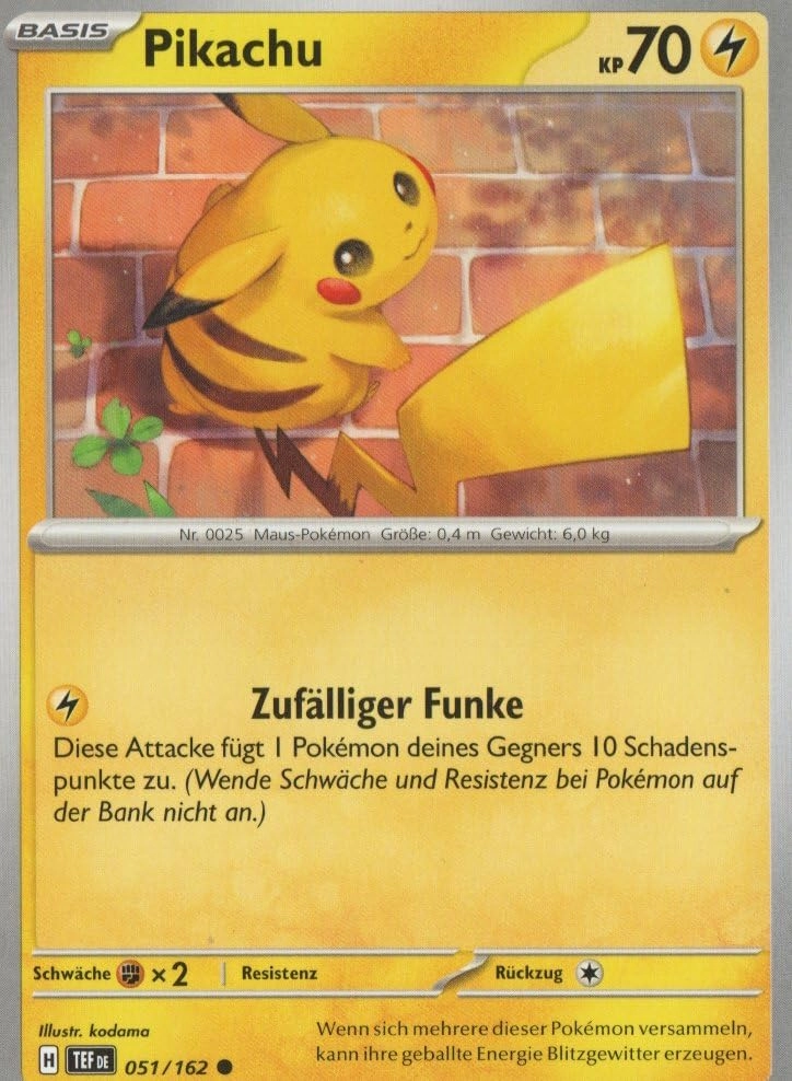 MZTCG Pokemon Pikachu TEF 051 - German - 1pcs