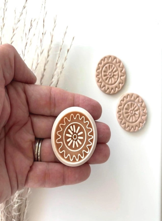 Aztec Sun Earring Imprint Clay Cutter - Polymer Clay Jewelry Making