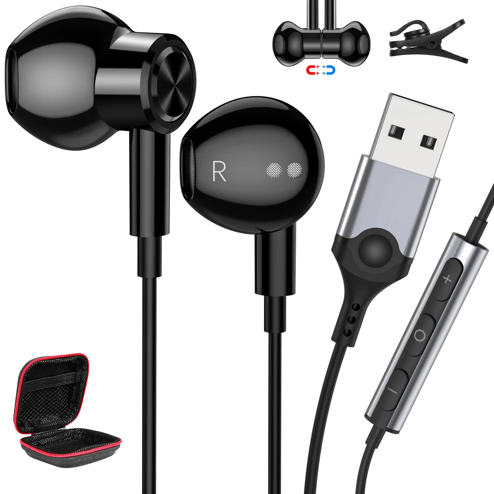 AIAUXAI USB Earbuds - Wired Earbud