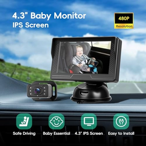 Car Mirror Baby Rear Seat - 4.3 Inch