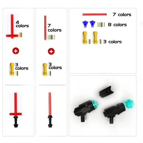 Light Sword Saber Blaster Building Blocks Accessory Pack - Plastic Movie 105pcs