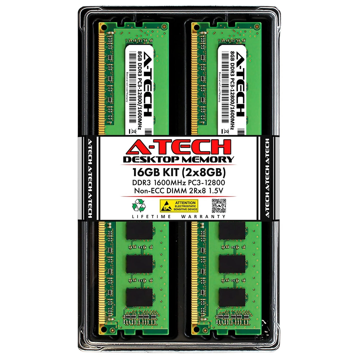 DDR3/DDR3L - 16GB 1600MHz 240-Pin DIMM