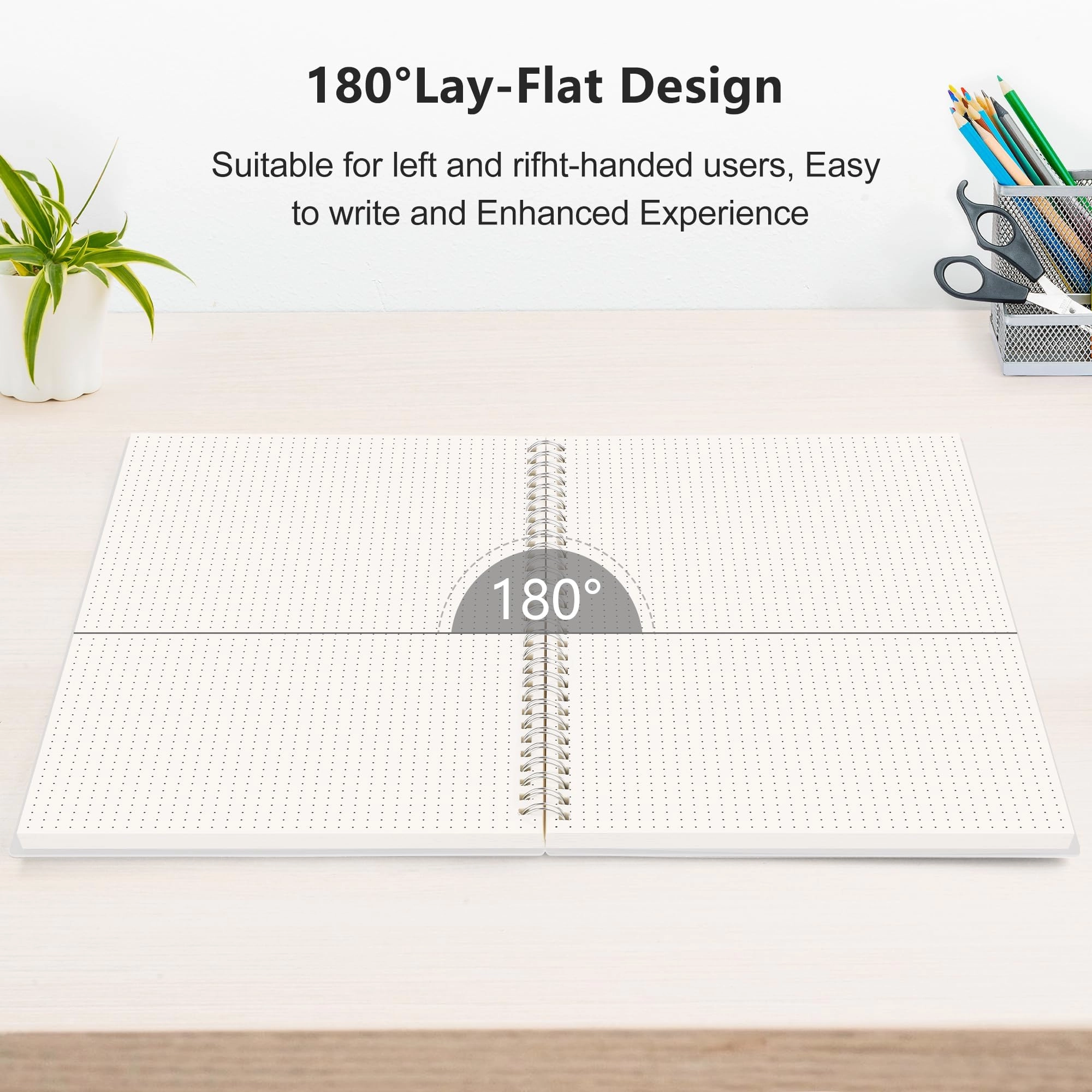 Dot Grid Notebook A5 Spiral - Dotted 80 Sheets