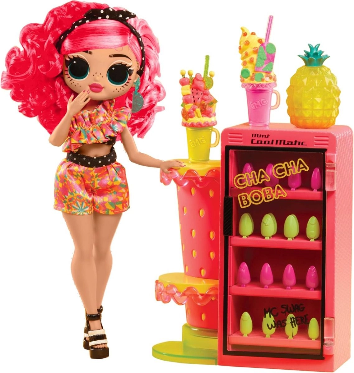 Pinky Pops Doll - Space-Themed Bright Pink Hair Ages 4+