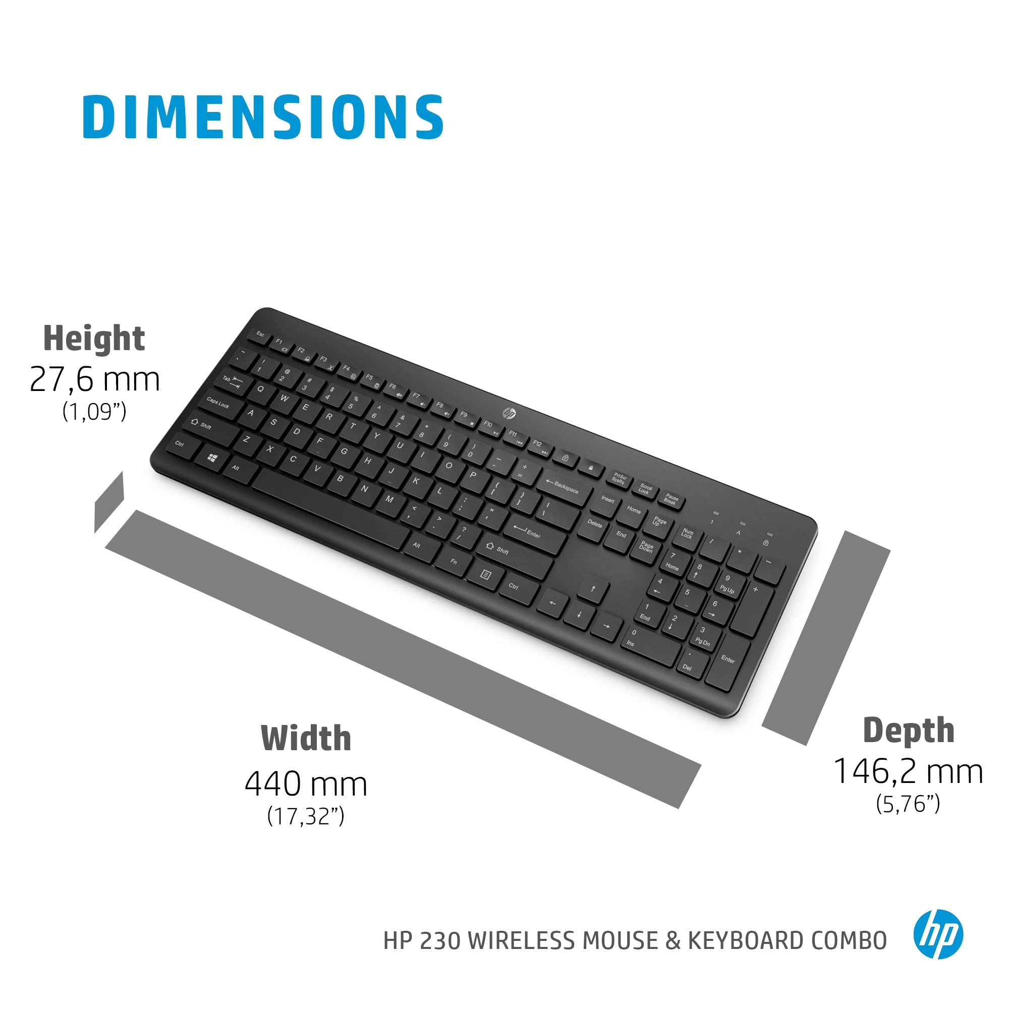 230 Wireless Mouse And Keyboard Combo Set - AR/EN Wireless