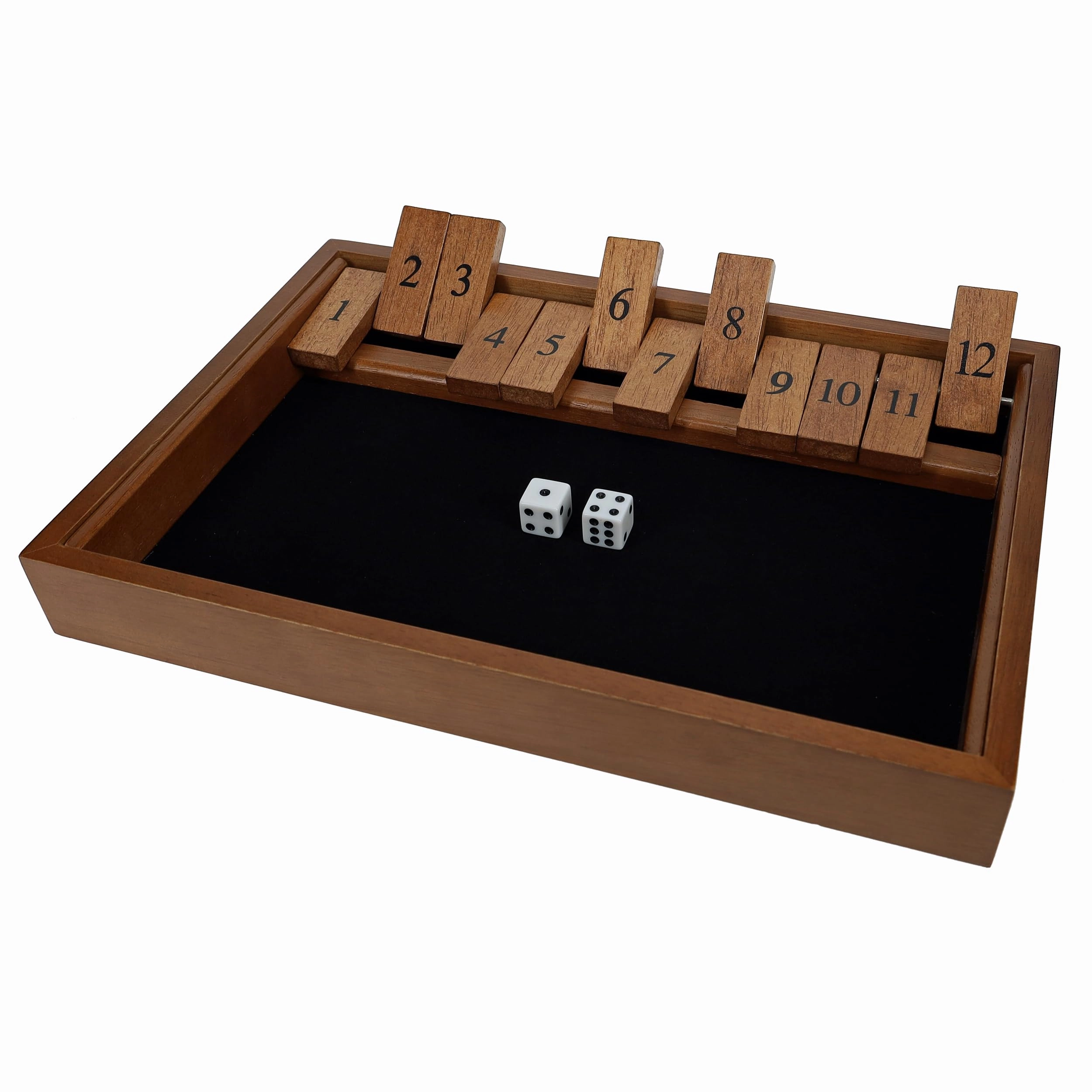 WE Games Shut The Box - Walnut Stain