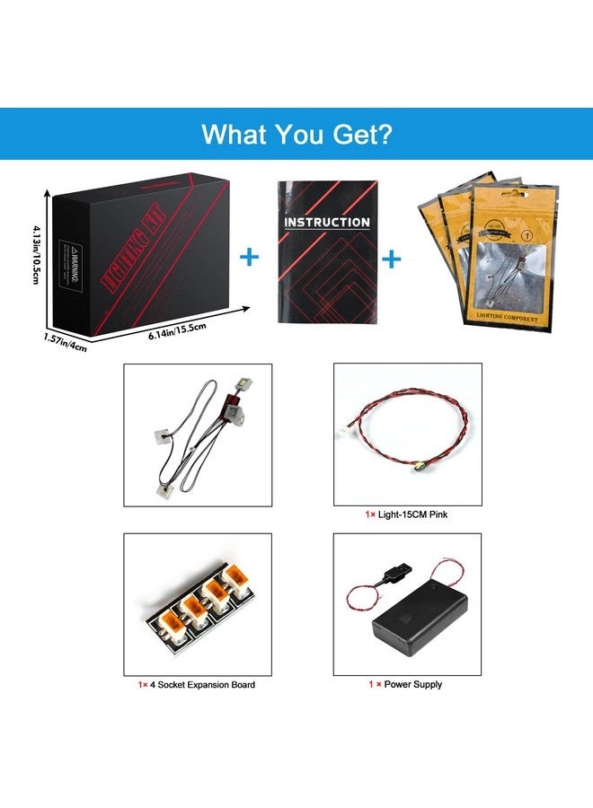 Light Kit - Compatible with Lego Minecraft The Sword Outpost 21244