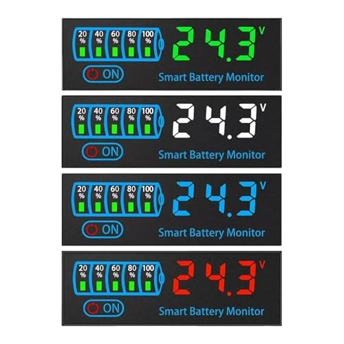 Battery Capacity Indicator - 10V to 100 V Temperature Monitor