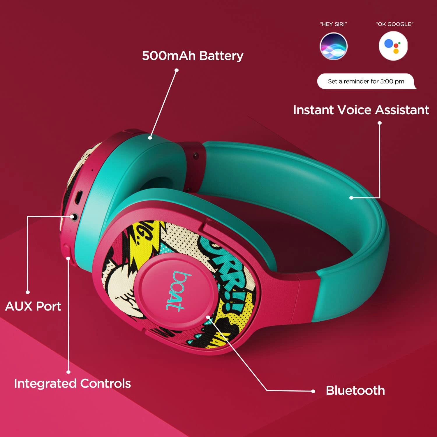 Rockerz 550 Wireless Headphone