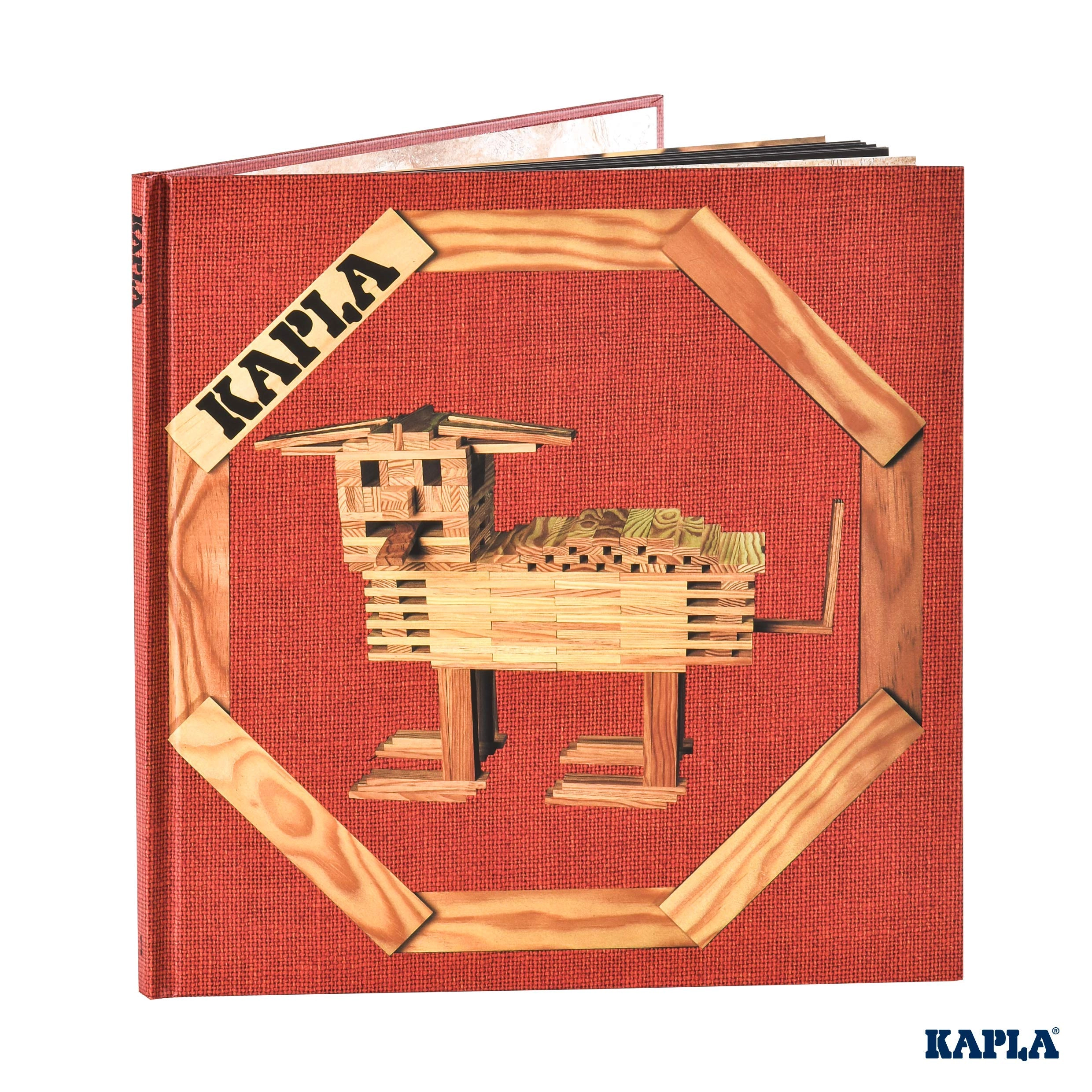 KAPLA Art Book Red - Beginner Ideas (Book 1) - Fifth Edition (Dutch / English / French / German / Italian / Spanish)