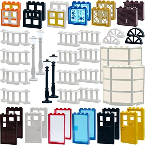 SAIBURAZ Windows Doors Fences Building Block Parts - 90 pcs