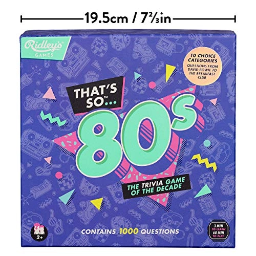 That’s So 80’s Trivia Card Game - 2+ Players 1,000 Unique Questions