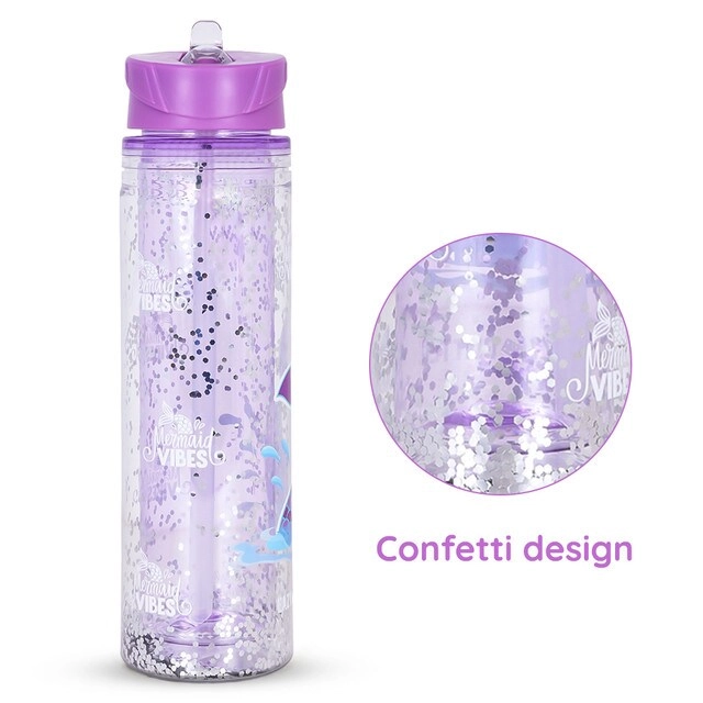 Bento Lunch Box - Convertible 4/6 + Water Bottle - 550ml Double Wall + Spoon - Golden + Fork - Golden + Cutlery Bag