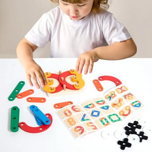 XO Puzzle Board Game - Wooden Basswood