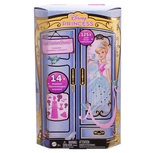 Cinderella Fashion Doll - Royal Fashion Reveal 12 fashions and accessories Set