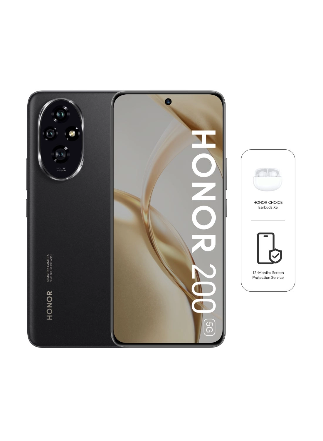Honor 200 - 12GB 256GB + X5 TWS Earbuds